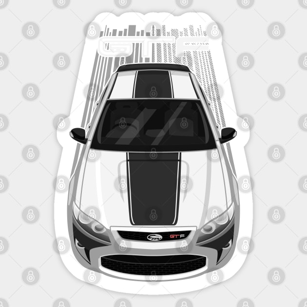 Ford Falcon GT-F 351 - White - Black Stripe Sticker by V8social